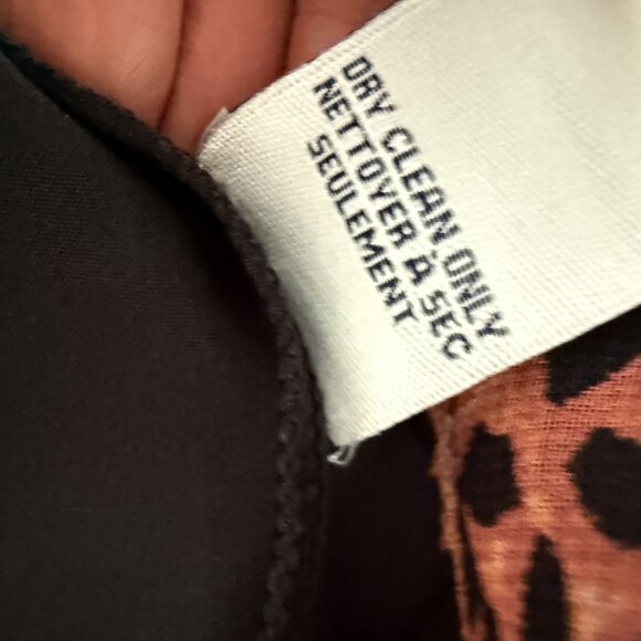 Ranna Gill Dress Leopard Print Puff Sleeve Cutout Deep V Midi Animal Print - Picture 8 of 11